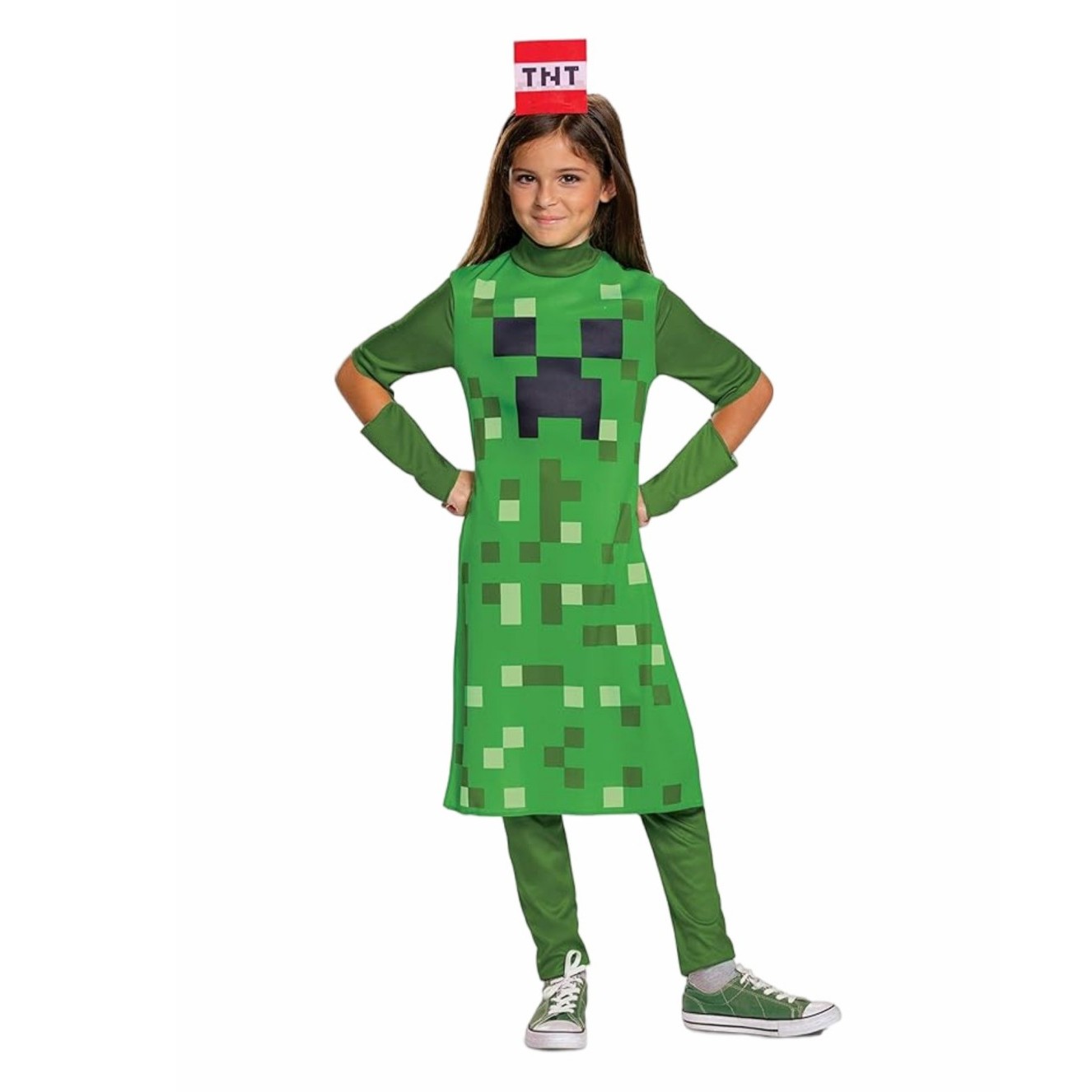 Party Games Minecraft - Kostium Creeper Girl dla dzieci, klasyczny