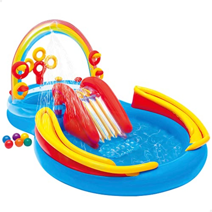Ring Toss Outdoor - Dmuchany basen z toboganem i gra