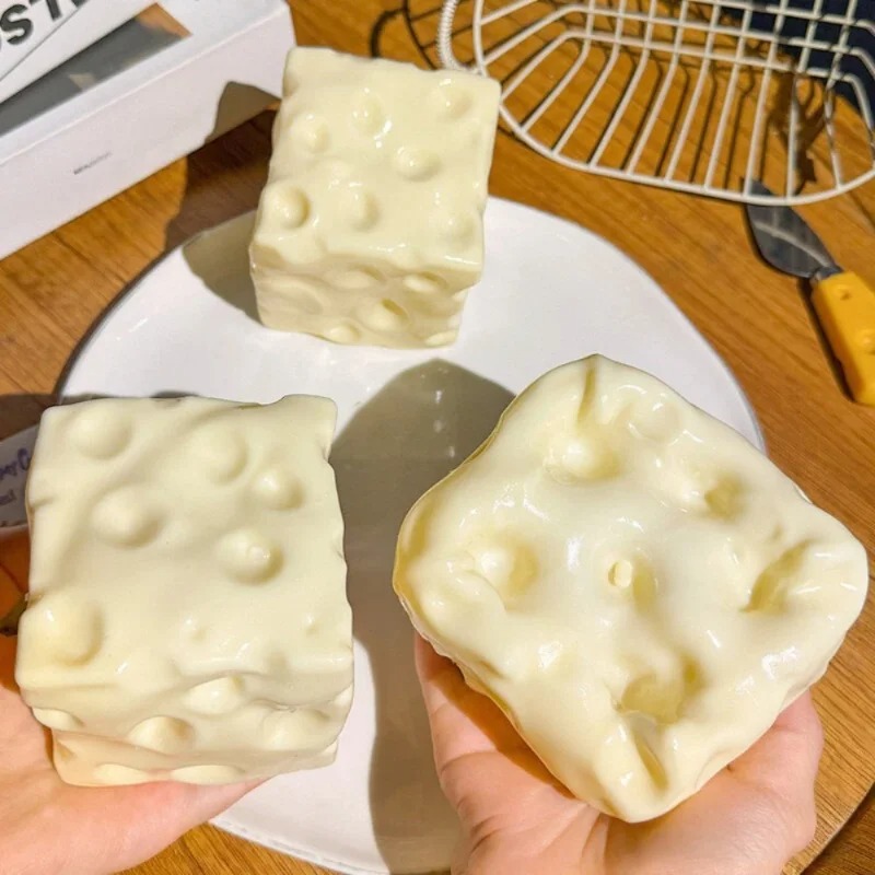 Party Games Ideas - Taba Squishy Cheese Cube – antystresowa