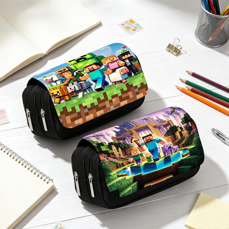 Party Games Minecraft - Popularny piórnik z motywem gry Minecraft,