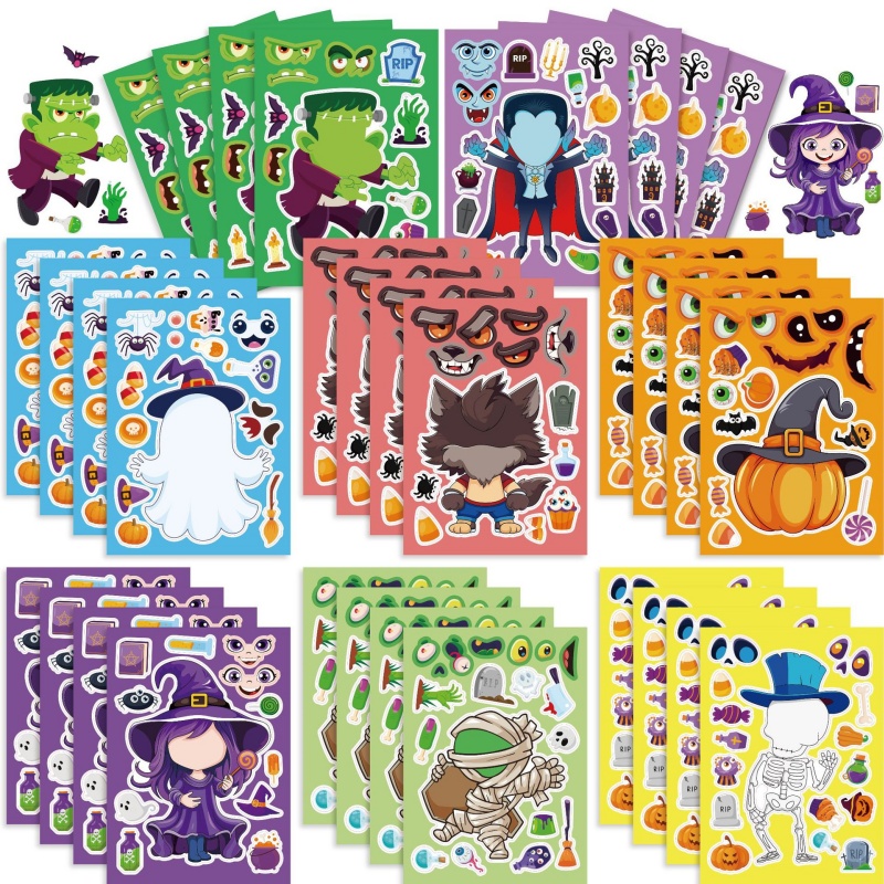 Zombie Party Games - Naklejki na Halloweenowe imprezy dla dzieci