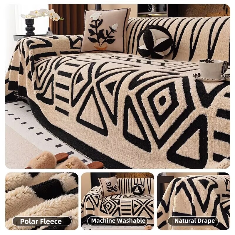 Polar Fleece Plush Sofa Cover  – Washer Toss Set recenzja i cena
